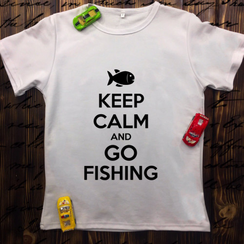 Чоловіча футболка з принтом - Риболовля