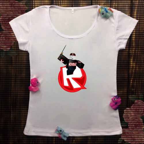 Жіноча футболка з принтом - Roblox Hero