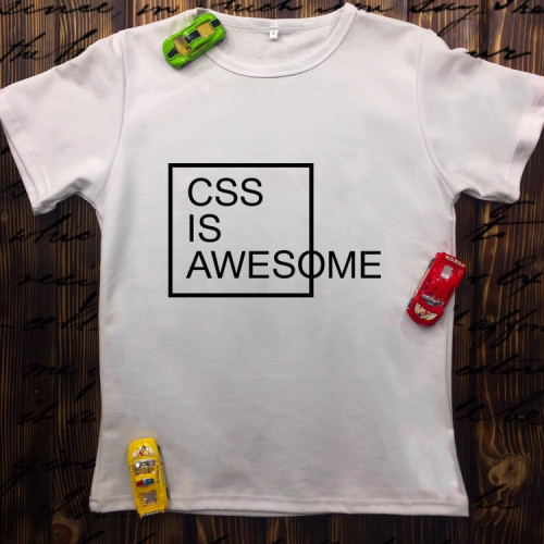 Чоловіча футболка з принтом - CSS is awesome