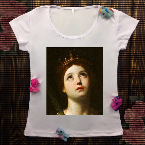 Жіноча футболка з принтом - Дівчина в короні