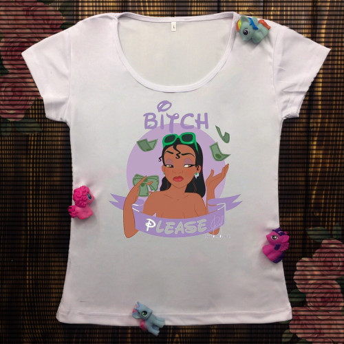 Жіноча футболка з принтом - Тіана bitch 