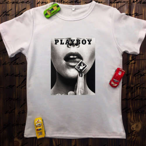 Чоловіча футболка з принтом - PlayBoy