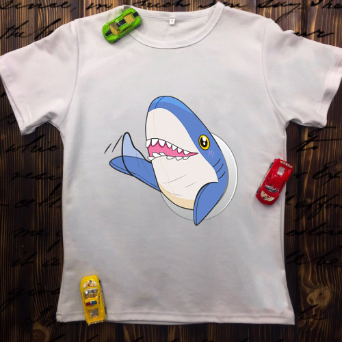Чоловіча футболка з принтом - Акула
