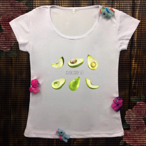Жіноча футболка з принтом - Avocado Set