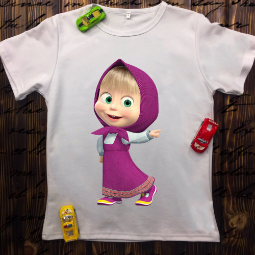 Дитяча футболка з принтом - Маша і Медвідь