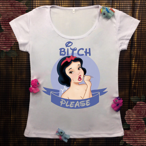 Жіноча футболка з принтом - Білосніжка bitch