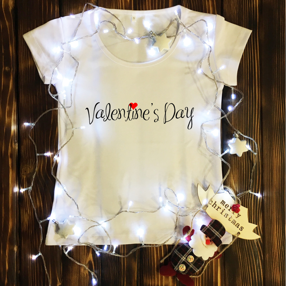 Жіноча футболка з принтом - День Валентина