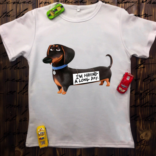 Дитяча футболка з принтом - Домашні тварини ; Такса 