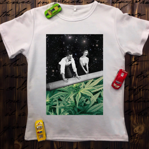 Чоловіча футболка з принтом - Збираються в Космос
