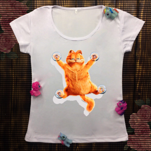 Жіноча футболка з принтом - Кіт Гарфілд
