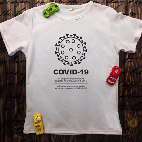 Чоловіча футболка з принтом - Covid-19