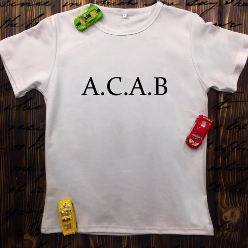 Чоловіча футболка з принтом - A.C.A.B