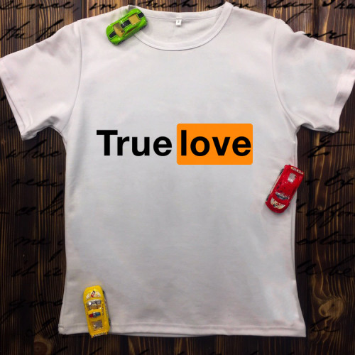 Чоловіча футболка з принтом - True love