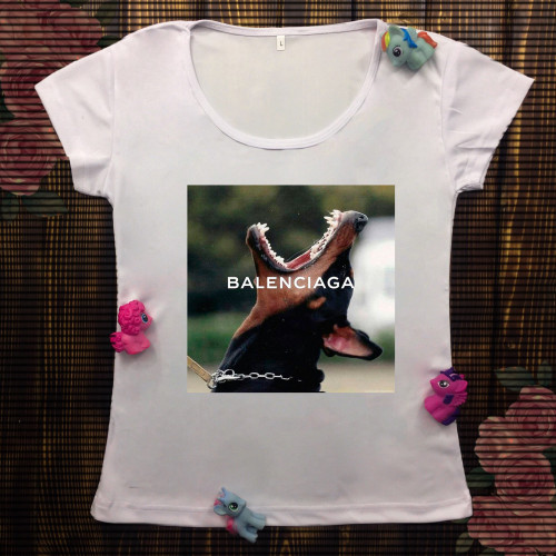 Жіноча футболка з принтом - Balenciaga