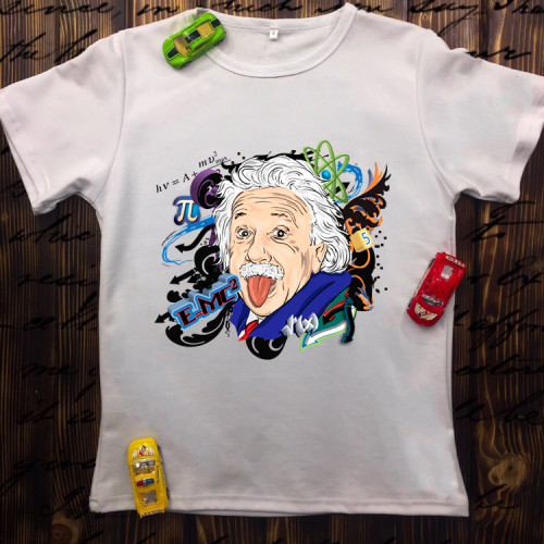 Чоловіча футболка з принтом - Альберт Ейнштейн