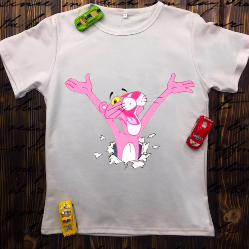 Чоловіча футболка з принтом - Привіт від рожевої пантери
