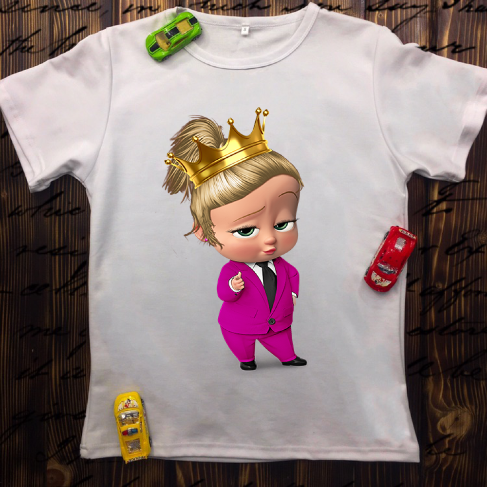 Дитяча футболка з принтом - Boss baby gir