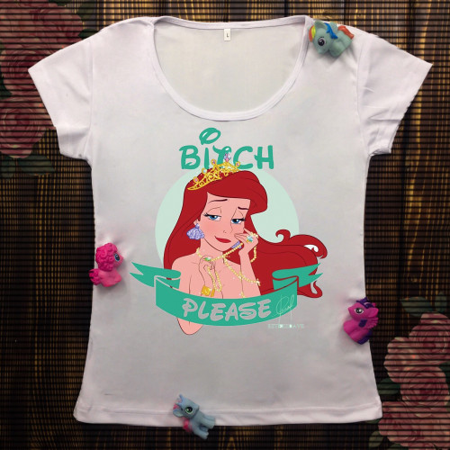 Жіноча футболка з принтом - Аріель bitch