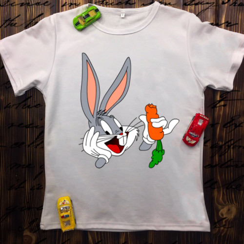 Чоловіча футболка з принтом - Багз Банні з морквою