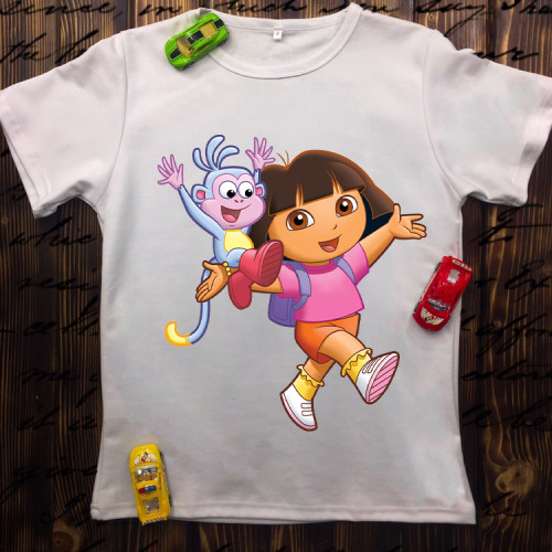 Дитяча футболка з принтом - Даша Мандрівниця