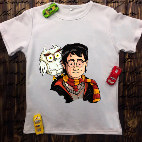 Чоловіча футболка з принтом - Гаррі Потер з совою