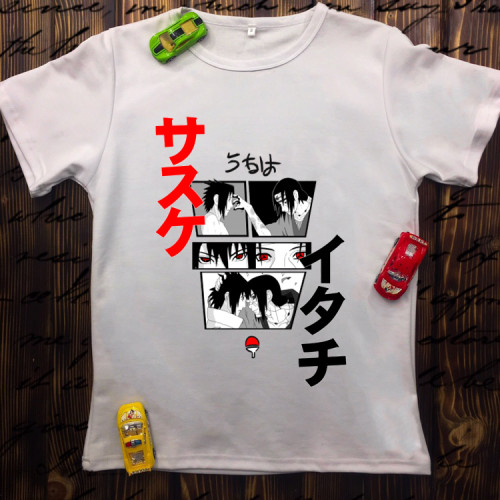 Чоловіча футболка з принтом - Fan art Itachi and Sasuke