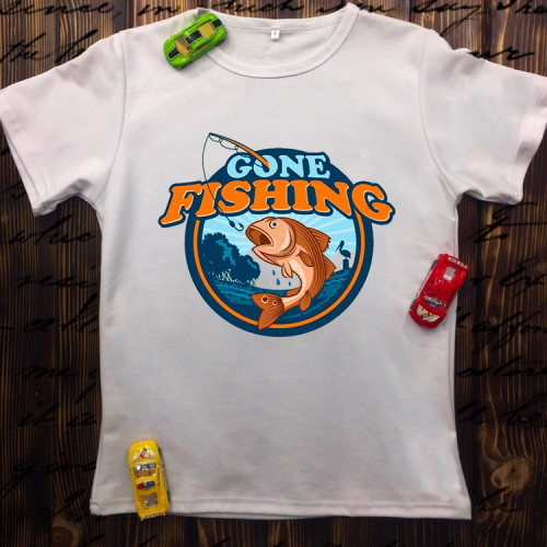 Чоловіча футболка з принтом - Gone fishing