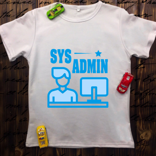 Чоловіча футболка з принтом - SYS Admin