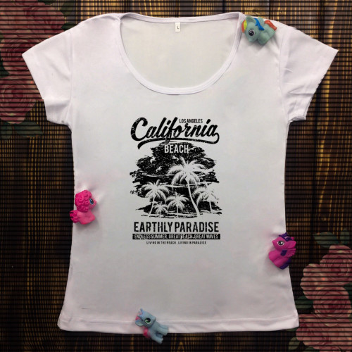 Жіноча футболка з принтом - Каліфорнія