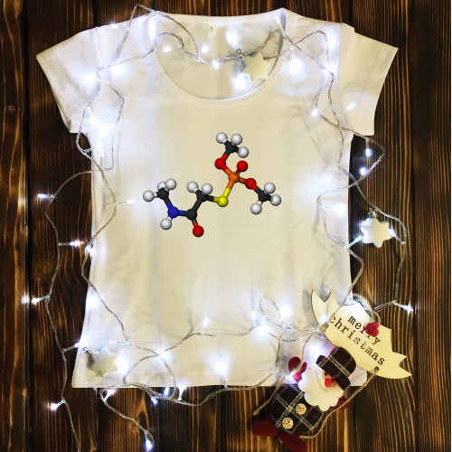 Жіноча футболка з принтом - Молекули