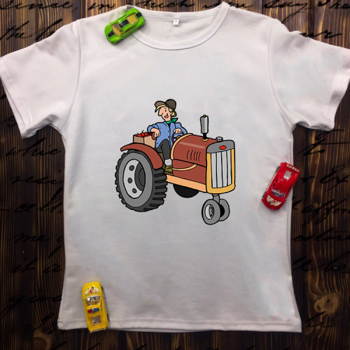 Чоловіча футболка з принтом - Тракторист 