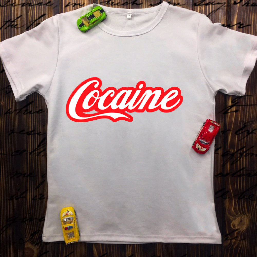 Чоловіча футболка з принтом - Cocaine