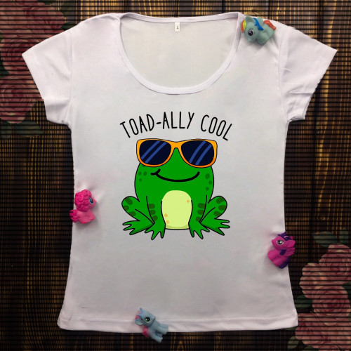 Жіноча футболка з принтом - Toad- ally cool