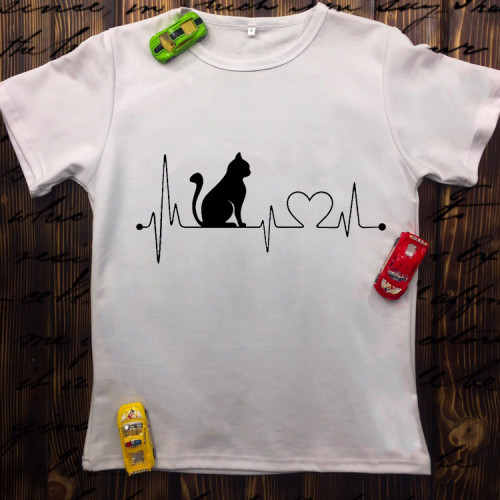 Чоловіча футболка з принтом - Кіт діаграма