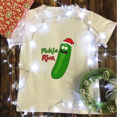 Чоловіча футболка з принтом - Рік- новорічний огірок