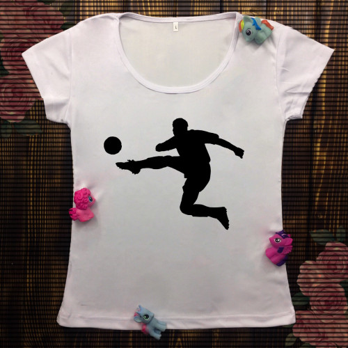 Жіноча футболка з принтом - Футбол