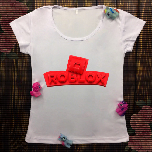 Жіноча футболка з принтом - Roblox Logo