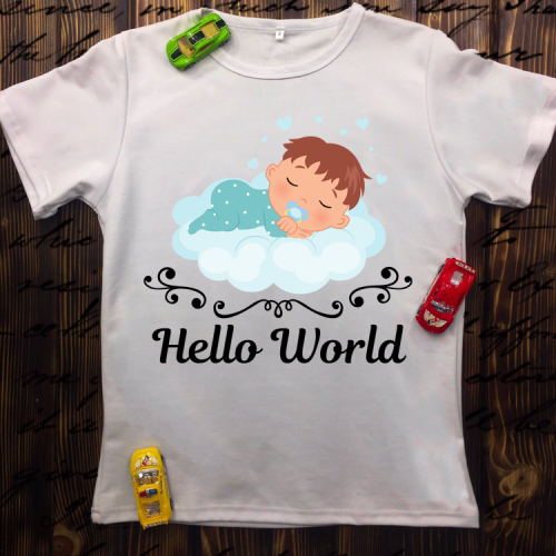 Дитяча футболка з принтом - Hello World