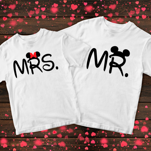 Парні футболки з принтом - Mr. & Mrs. Міккі Маус