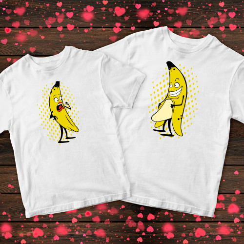 Парні футболки з принтом - Банани