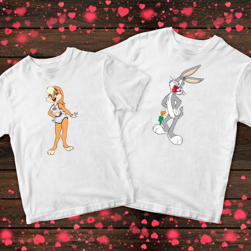 Парні футболки з принтом - Лола і Багз Банні