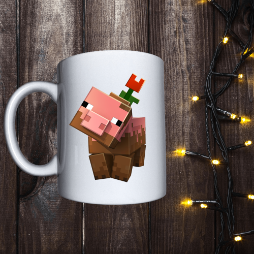 Чашка з принтом - Minecraft - свиня