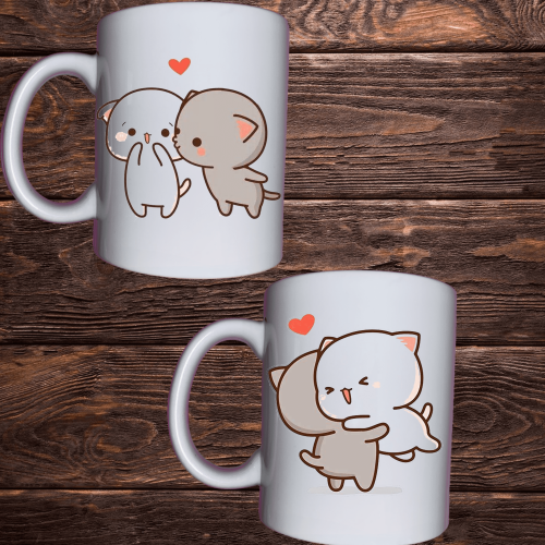 Чашки з принтом - Mochi Peach Cat 