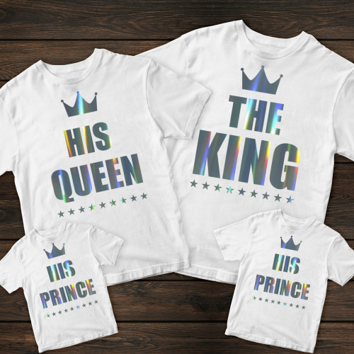 Сімейні футболки з принтом - Королівство (голограми)