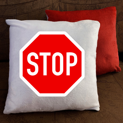 Подушка з принтом - Stop