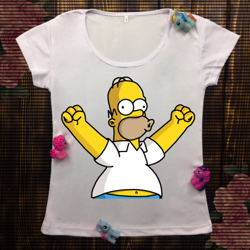 Жіноча футболка з принтом - Гомер