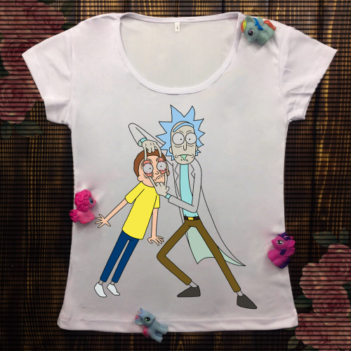 Жіноча футболка з принтом -Рік і Морті