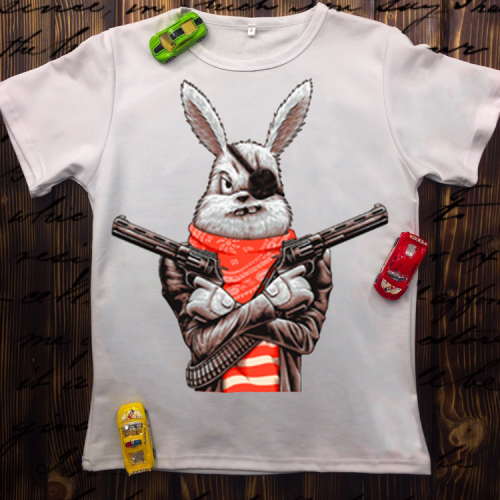 Чоловіча футболка з принтом - Крутий заєць