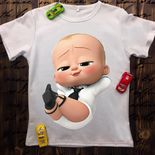 Дитяча футболка з принтом - Бос молокосос (2)