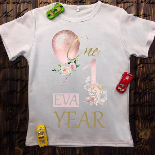 Дитяча футболка з принтом - One year